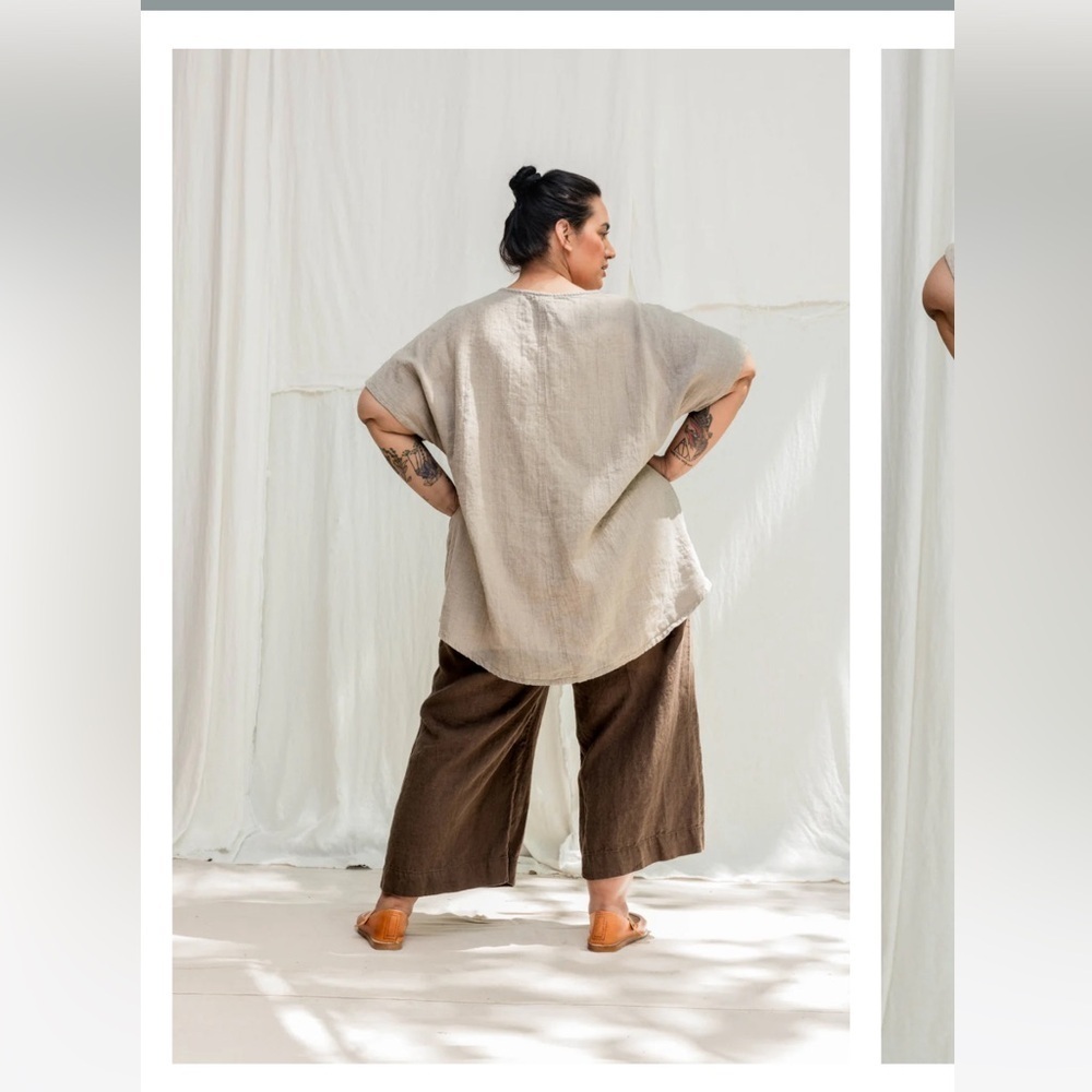 Elizabeth Suzann Harper Tunic in Midweight Linen / Flax